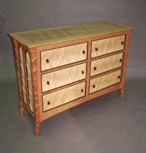 Carved Six Drawer Case