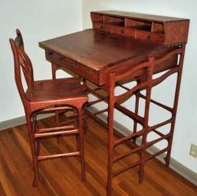 Stand Up Desk in African Bubinga