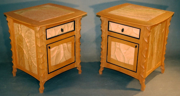 Carved Bedside Cabinets