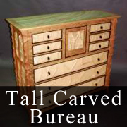 Tall Carved Bureau