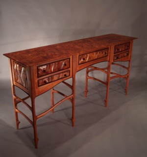 Carved Bubinga Sideboard