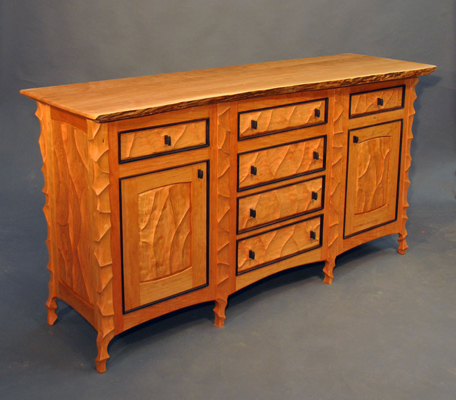 John Wesley Williams Furniture Birdseye Maple Sideboard