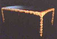 Carved Table with Slate
