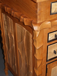 Carved Stand Up Desk Detail