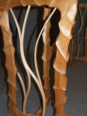 Carved Stand for Marble Top Detail