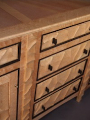 Birdseye Maple Sideboard Detail